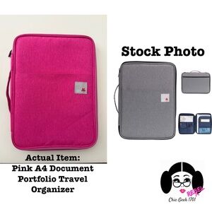 BTSKY A4 Document Portfolio Travel Organizer Zipper Case/Document File Bag